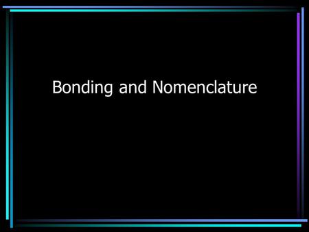 Bonding and Nomenclature. Term: _______________________ 1 2 3 4 Define (in your own words): ___________________________________________ ___________________________________________.