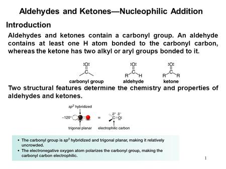 Aldehydes and Ketones—Nucleophilic Addition