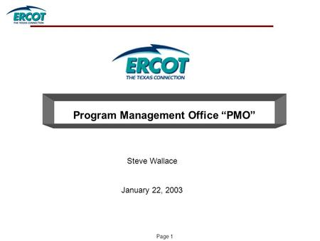 Program Management Office “PMO”