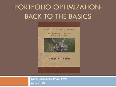 Portfolio Optimization: Back to the Basics