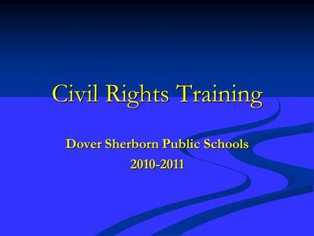 Dover Sherborn Public Schools