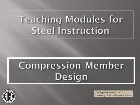 Compression Member Design