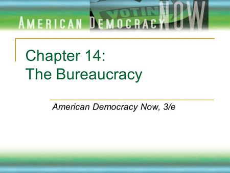 Chapter 14: The Bureaucracy