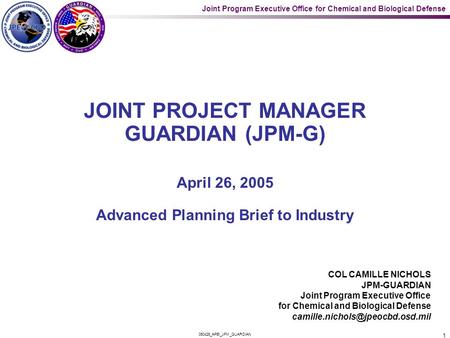 JOINT PROJECT MANAGER GUARDIAN (JPM-G)