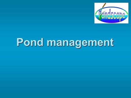 Pond management. Data Natuurpunt (last 15 years) : Management of > 200 ponds in Flanders (preliminary results) 33% 21% 34% 9% 1%2%