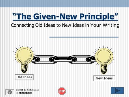 “The Given-New Principle”