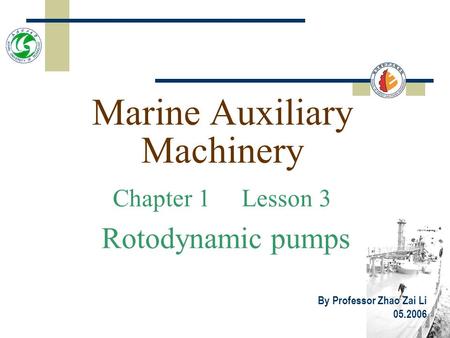 Marine Auxiliary Machinery