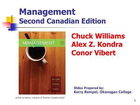 Management Second Canadian Edition