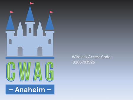 Wireless Access Code: 9166703926. 2 Steve Trager President and Chief Executive Officer Steve Trager President and Chief Executive Officer.