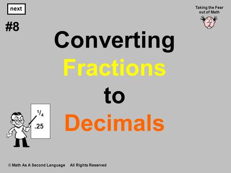 Converting Fractions to Decimals