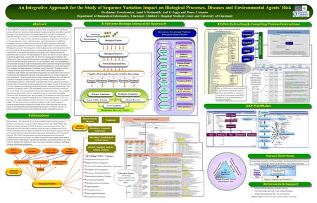 An Integrative Approach for the Study of Sequence Variation Impact on Biological Processes, Diseases and Environmental Agents’ Risk Sivakumar Gowrisankar,