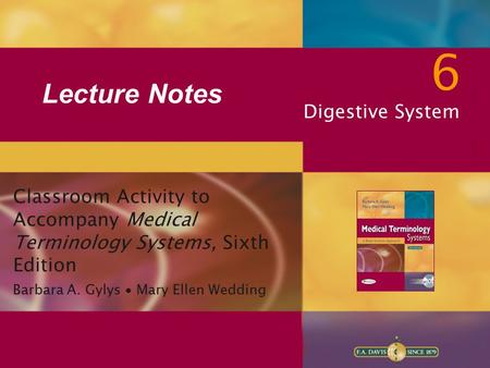 6 Lecture Notes Digestive System