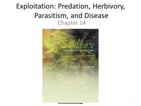 11 Exploitation: Predation, Herbivory, Parasitism, and Disease Chapter 14.