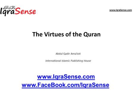 The Virtues of the Quran