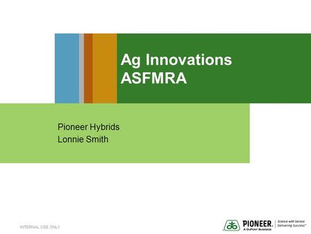 Pioneer Hybrids Lonnie Smith