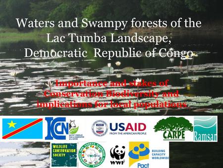 Waters and Swampy forests of the Lac Tumba Landscape, Democratic Republic of Congo Importance and stakes of Conservation Biodiversity and implications.