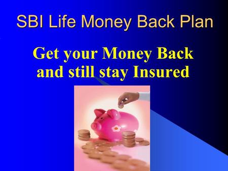 SBI Life Money Back Plan