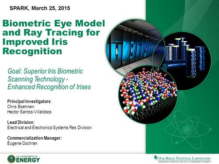 Biometric Eye Model and Ray Tracing for Improved Iris Recognition Goal: Superior Iris Biometric Scanning Technology - Enhanced Recognition of Irises Principal.