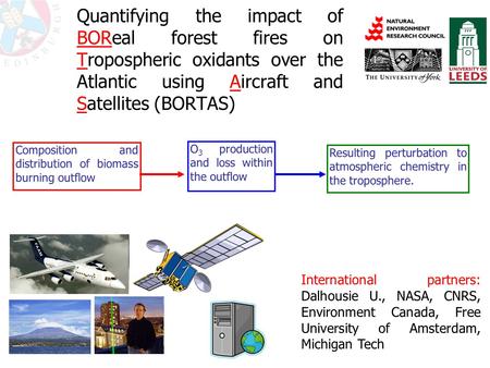 Quantifying the impact of BOReal forest fires on Tropospheric oxidants over the Atlantic using Aircraft and Satellites (BORTAS) Resulting perturbation.