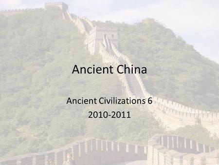 Ancient Civilizations