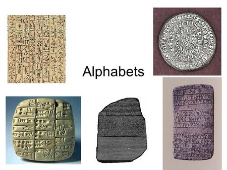 Alphabets. Ontogeny recapitulates Phylogeny Codex Sinaiticus, written in the 4th century on parchment Magiscule Uncial The manuscript here reproduced.