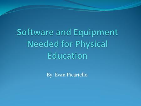 By: Evan Picariello. Open Fitness Software This software helps to organize personal fitness and monitor progress Makes setting and achieving goals more.