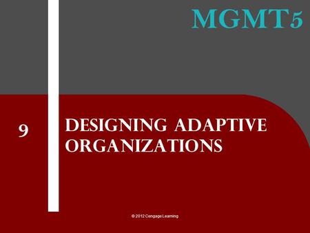 Designing Adaptive Organizations