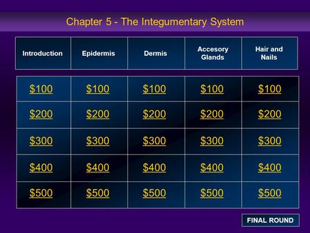 Chapter 5 - The Integumentary System