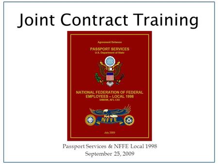 Joint Contract Training