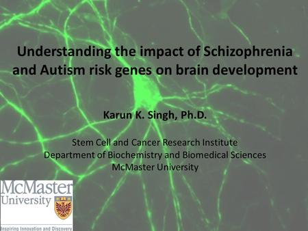 Karun K. Singh, Ph.D. Stem Cell and Cancer Research Institute