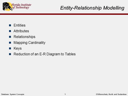 Entity-Relationship Modelling