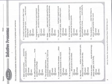 Learning Objective: 4L1.1b Use relative pronouns. What are we going to do? What kind of pronouns are we going to use __________. CFU 1 define Vocabulary.