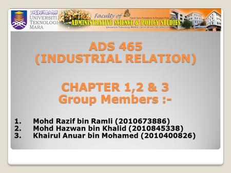 (INDUSTRIAL RELATION)