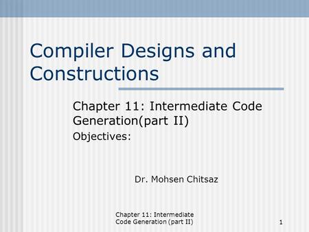 Compiler Designs and Constructions