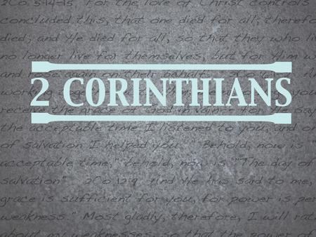 Background Paul establishes church during 2 nd missionary journey During 3 rd missionary journey went to Ephesus Corinthians sent leaders to Paul about.