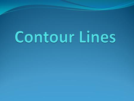 Contour Lines.