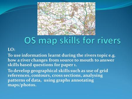 OS map skills for rivers