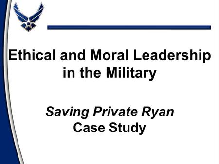 Ethical and Moral Leadership