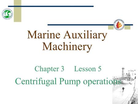 Marine Auxiliary Machinery