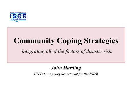 UN Inter-Agency Secretariat for the ISDR