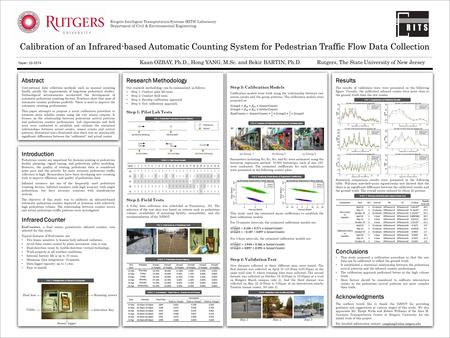 Calibration of an Infrared-based Automatic Counting System for Pedestrian Traffic Flow Data Collection Step 3: Calibration Models Calibration models were.