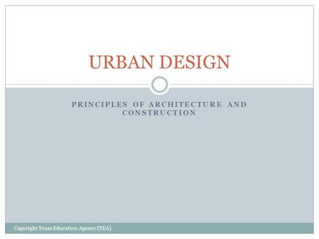 Principles of Architecture and Construction