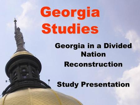 Georgia in a Divided Nation