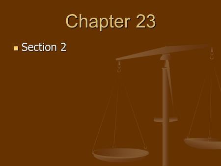 Chapter 23 Section 2 Section 2. The Second Hundred Days By 1935, Roosevelt wanted to build on programs established during the First Hundred Days. By 1935,