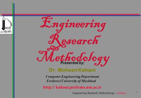 Engineering Research Methodology