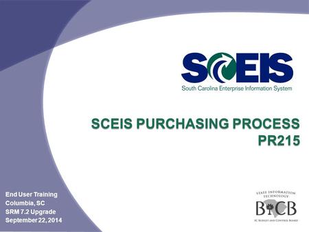 SCEIS Purchasing Process PR215