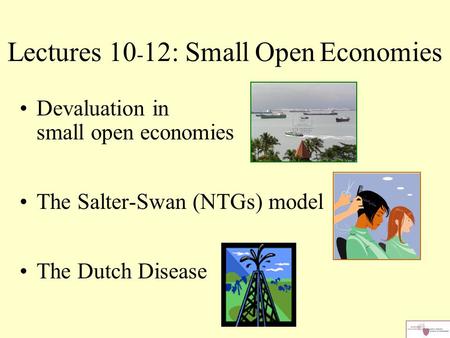 Lectures 10-12: Small Open Economies