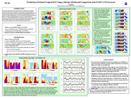 INTRODUCTION Although the forecast skill of the tropical Pacific SST is moderate due to the largest interannual signal associated with ENSO, the forecast.