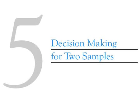 5-1 Introduction 5-2 Inference on the Means of Two Populations, Variances Known Assumptions.