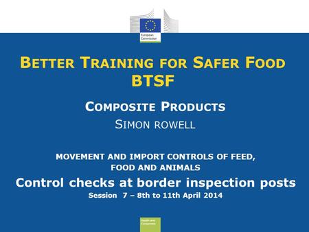 Better Training for Safer Food BTSF